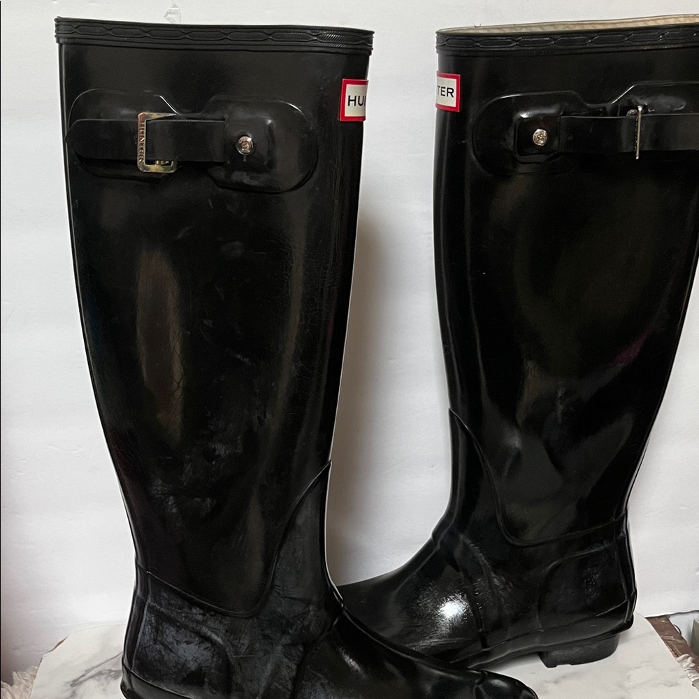 Hunter Black Women's Winter & Rain Boots - Picture 12 of 13